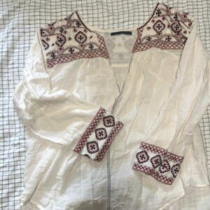 Flowy embroidered top